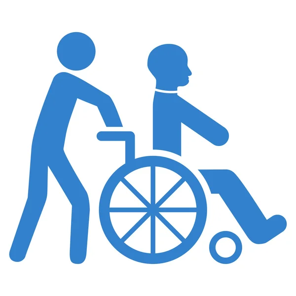 Persona con discapacidad Transporte Flat Glyph Icon — Foto de Stock