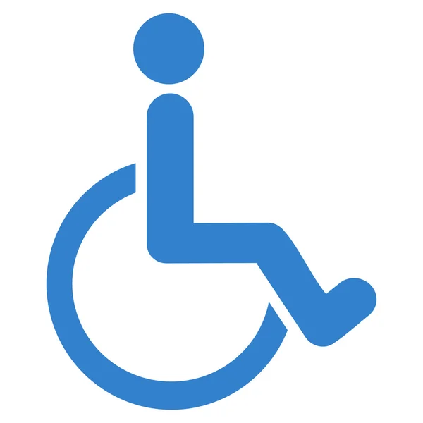 Osoba niepełnosprawna płaskie glifów ikona — Zdjęcie stockowe