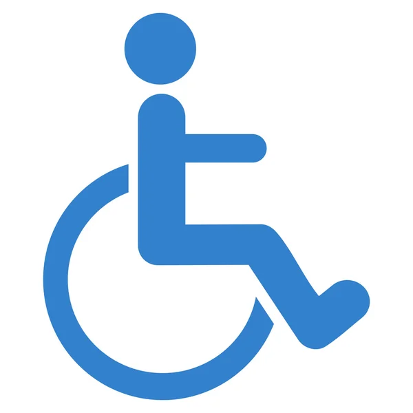 Gehandicapte persoon plat Glyph pictogram — Stockfoto