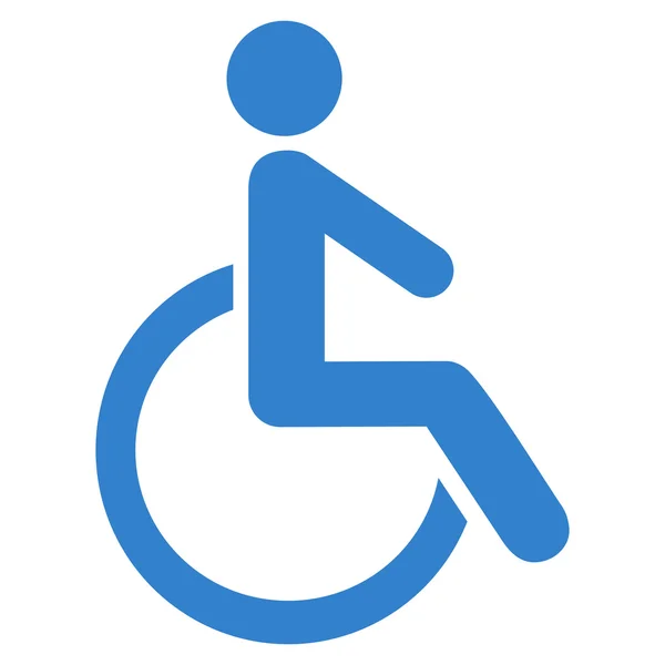 残障人士平面字形图标 — 图库照片