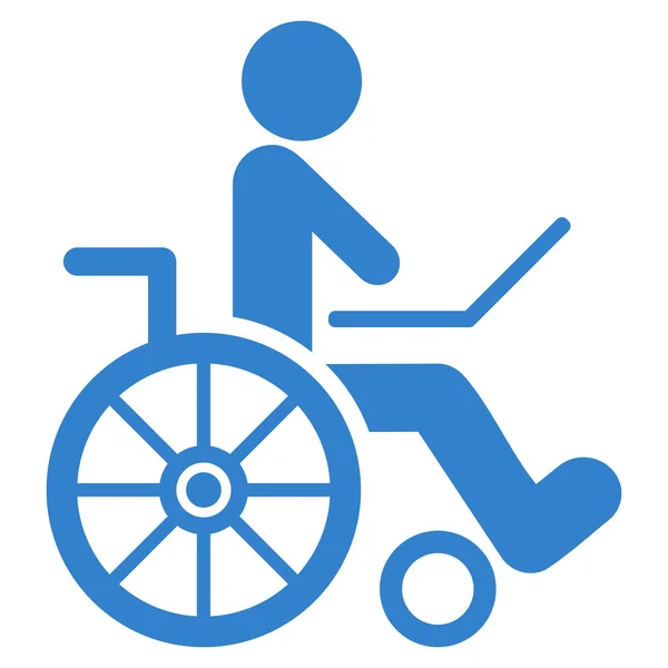 Wheelchair Flat Glyph Icon — Stock Photo, Image