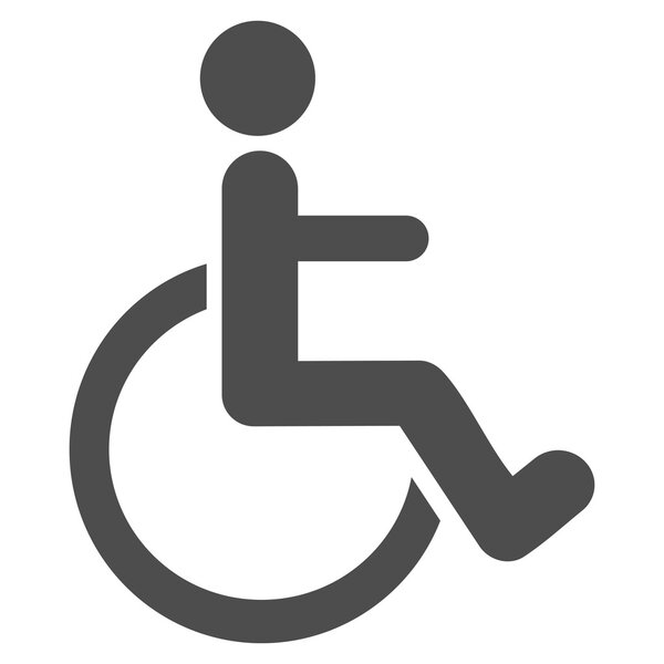 Disabled Person Flat Glyph Icon