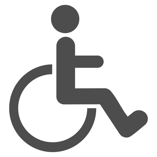 Disabled Person Flat Glyph Icon — Stock Photo, Image