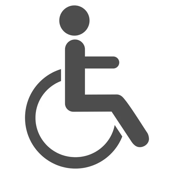 Disabled Person Flat Glyph Icon — Stock Photo, Image