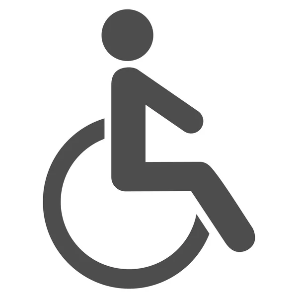 Persona con discapacidad Glifo plano Icono — Foto de Stock