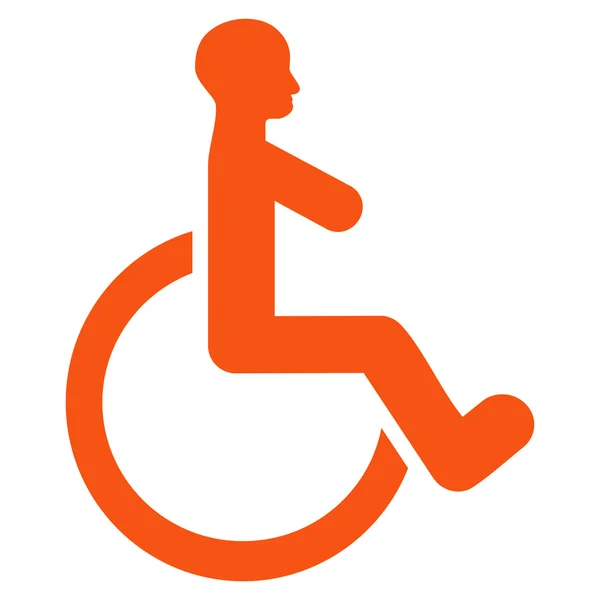 Wheelchair Flat Glyph Icon — Stock Photo, Image