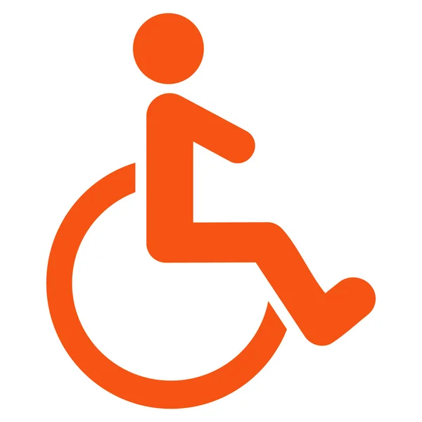 Wheelchair Flat Glyph Icon — Stock Photo, Image