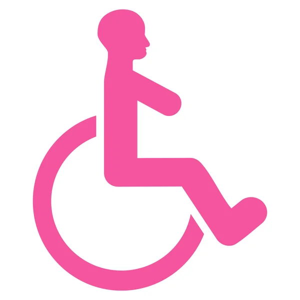 Ікона інвалідний візок плоский гліф — стокове фото