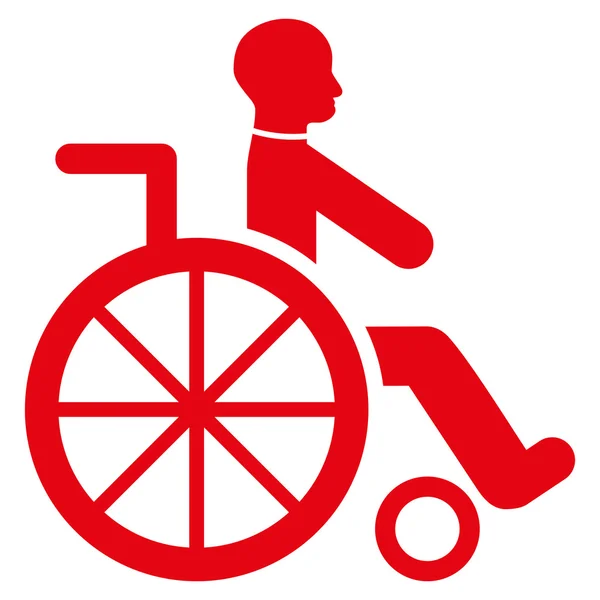 Wheelchair Flat Glyph Icon — Stock Photo, Image