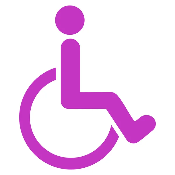 Persona con discapacidad Glifo plano Icono —  Fotos de Stock