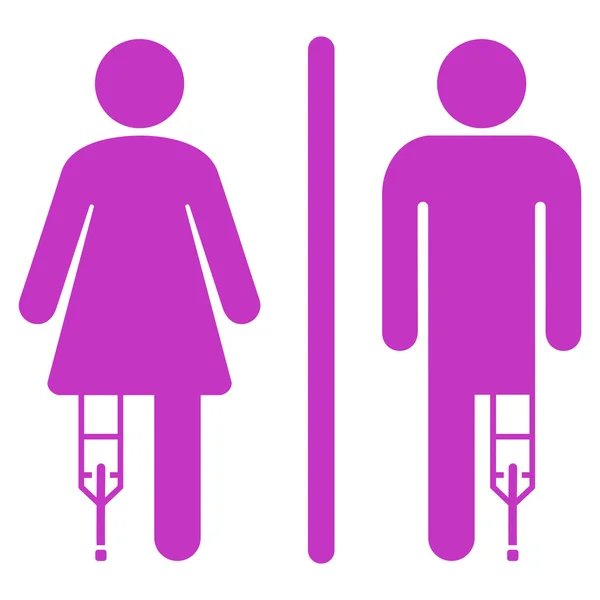 Patient WC Persons Flat Glyph Icon — Stock Photo, Image