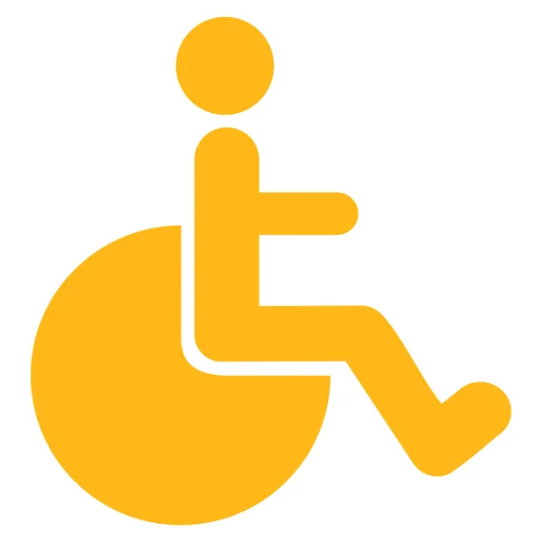 Cadeira de rodas Flat Glyph Icon — Fotografia de Stock