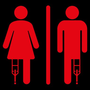 Hasta Wc kişi vektör simge düz