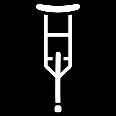 Koltuk değneği düz vektör simgesi