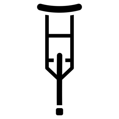 Koltuk değneği düz vektör simgesi