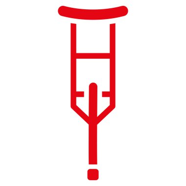 Koltuk değneği düz vektör simgesi