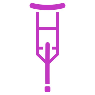 Koltuk değneği düz vektör simgesi