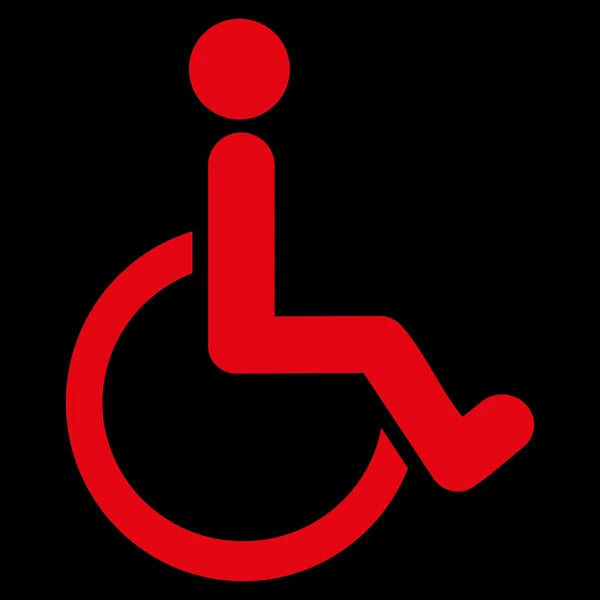 Behinderte Person flache Vektorsymbol — Stockvektor
