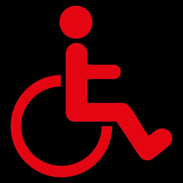 Disabled Person Flat Vector Icon — Stock Vector