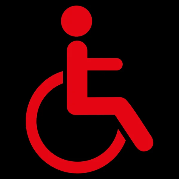 Disabled Person Flat Vector Icon — Stock Vector