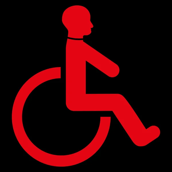 轮椅上平面矢量图标 — 图库矢量图片