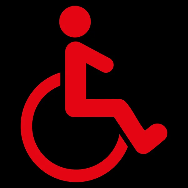 Ícone de vetor de cadeira de rodas plana —  Vetores de Stock