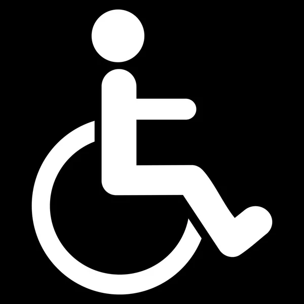 Disabled Person Flat Vector Icon — Stock Vector