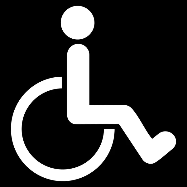 Disabled Person Flat Vector Icon — Stock Vector