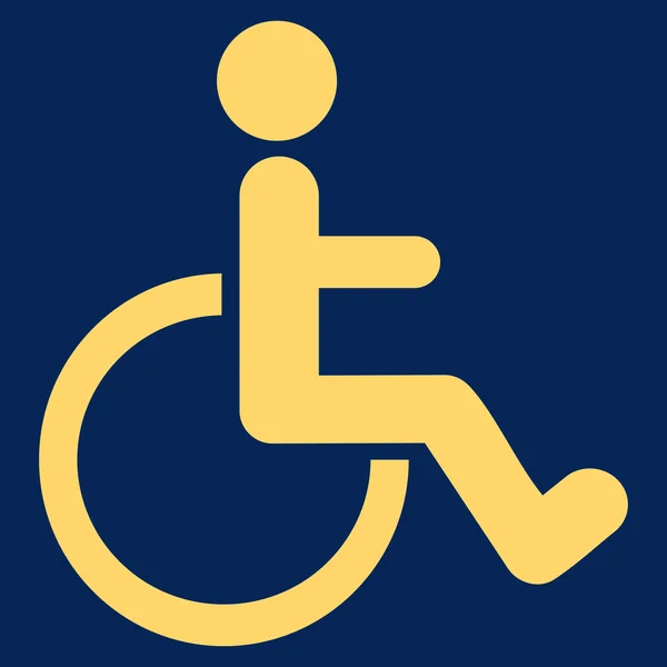 Disabled Person Flat Vector Icon — Stock Vector