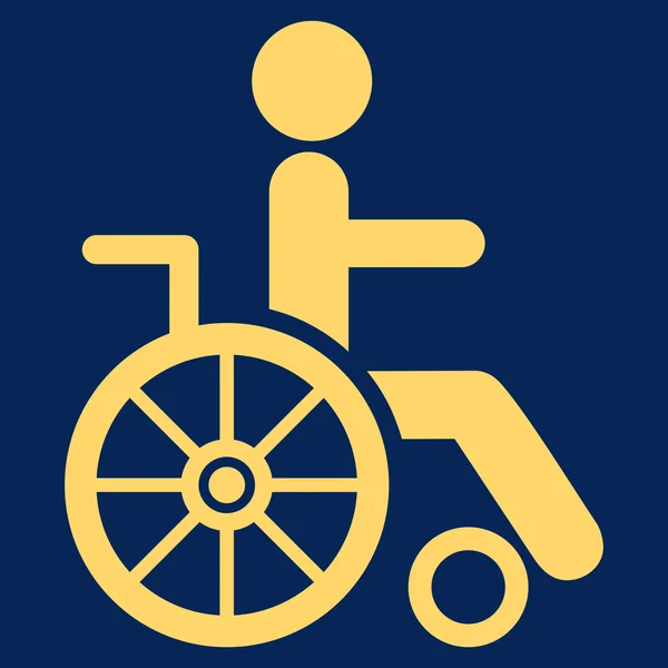 車椅子フラット ベクトル アイコン — ストックベクタ