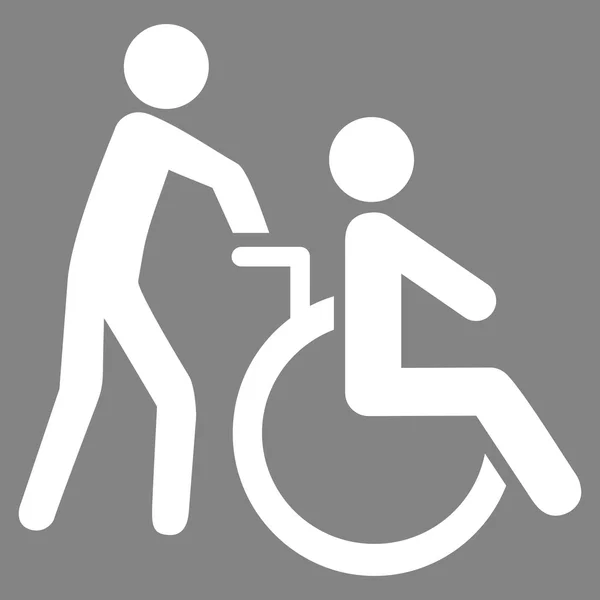 Icona vettoriale piatta per il trasporto di persone disabili — Vettoriale Stock