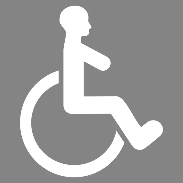 Wheelchair Flat Vector Icon — Stock Vector