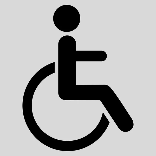 Disabled Person Flat Vector Icon — Stock Vector