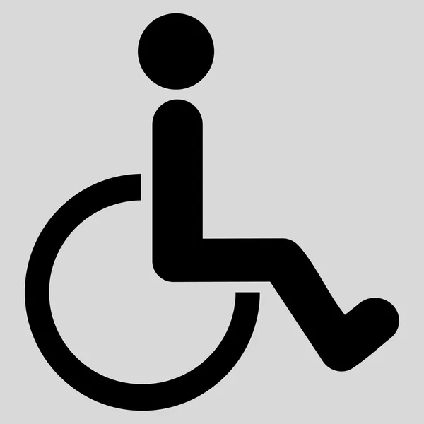 Disabled Person Flat Vector Icon — Stock Vector