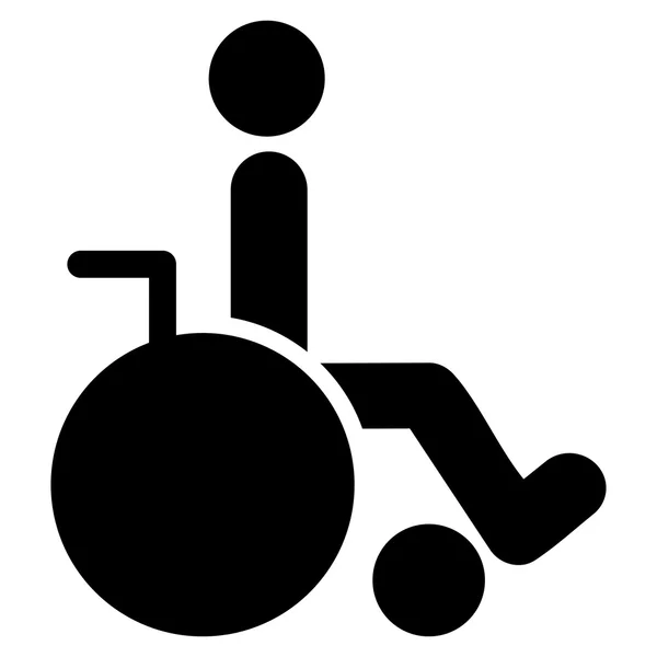 Kørestole Flad vektorikon – Stock-vektor