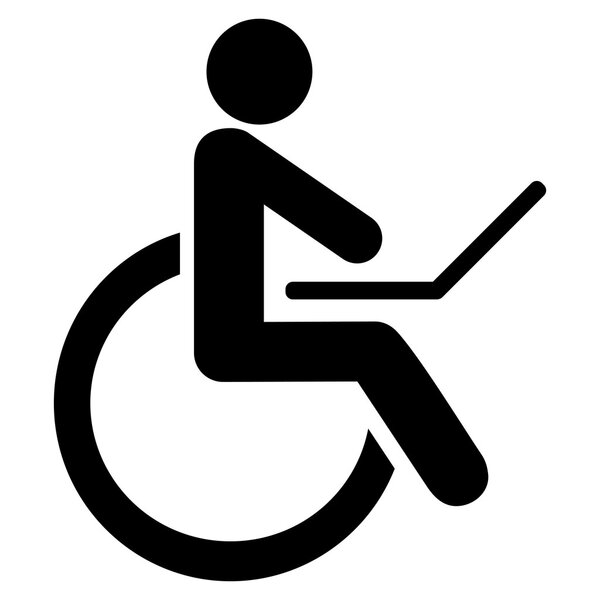 Wheelchair Flat Vector Icon