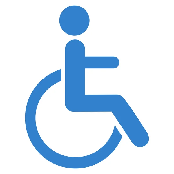 Icône vectorielle plate pour personne handicapée — Image vectorielle