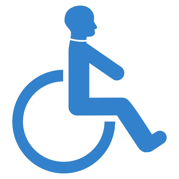 Wheelchair Flat Vector Icon — Stock Vector