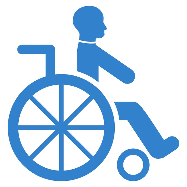 휠체어 평면 벡터 아이콘 — 스톡 벡터