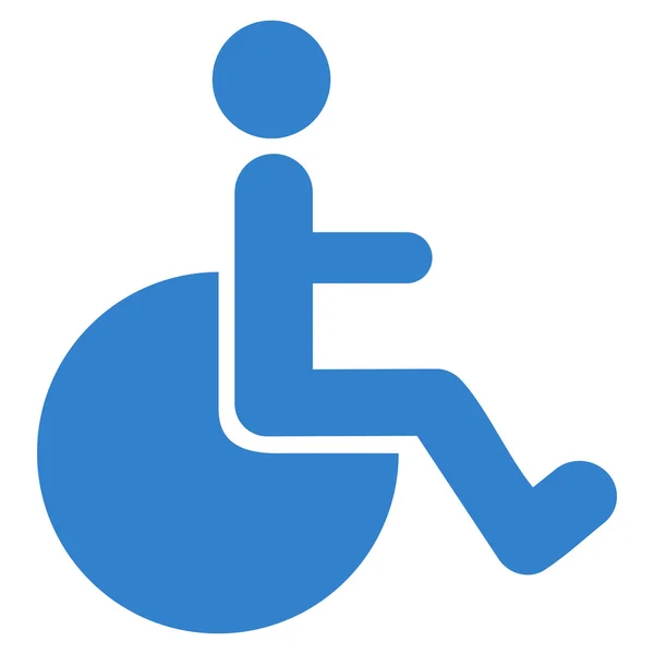 轮椅上平面矢量图标 — 图库矢量图片