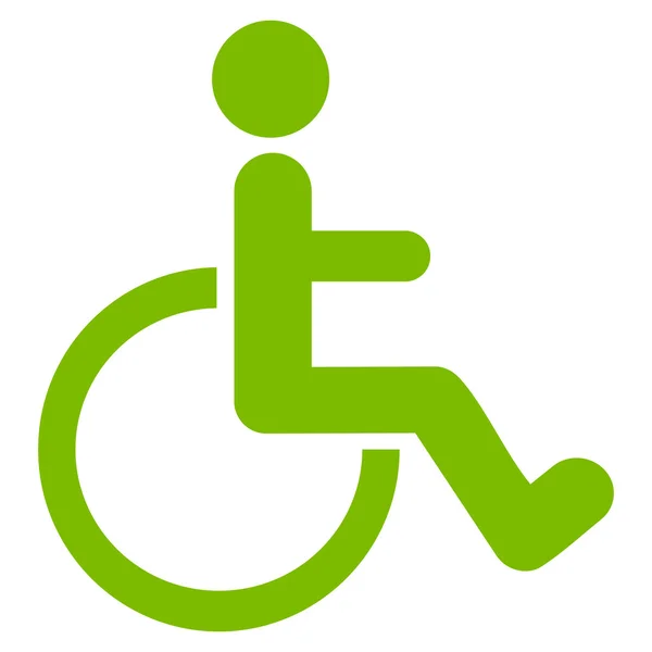 Icône vectorielle plate pour personne handicapée — Image vectorielle