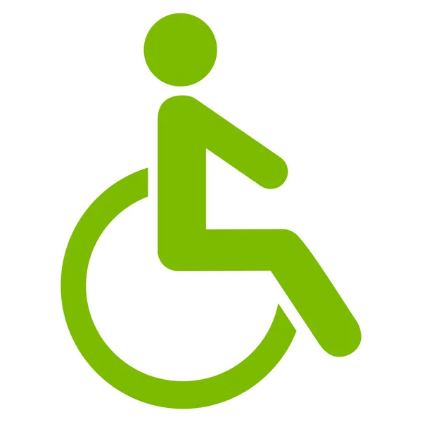 Icône vectorielle plate pour personne handicapée — Image vectorielle