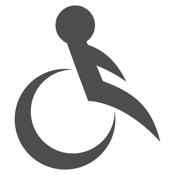 Wheelchair Flat Vector Icon — Stock Vector