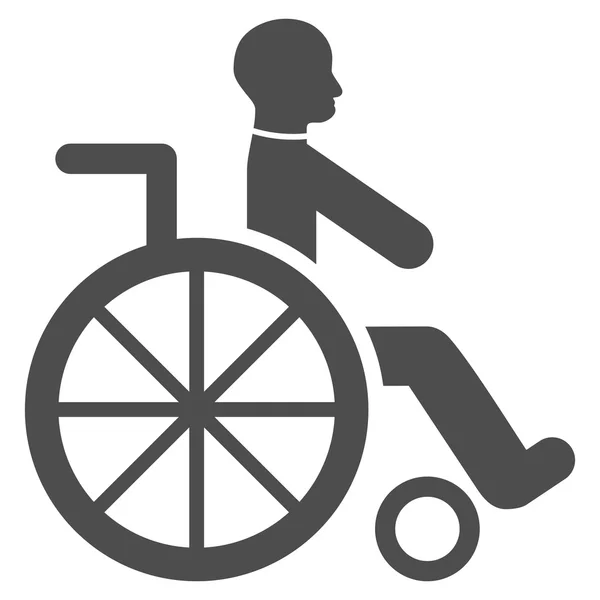 Інвалідного крісла вектор плоскої значок — стоковий вектор
