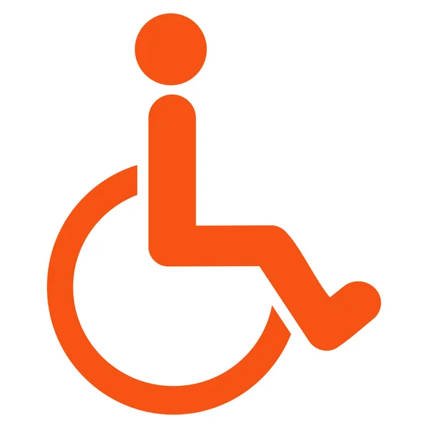 Icône vectorielle plate pour personne handicapée — Image vectorielle