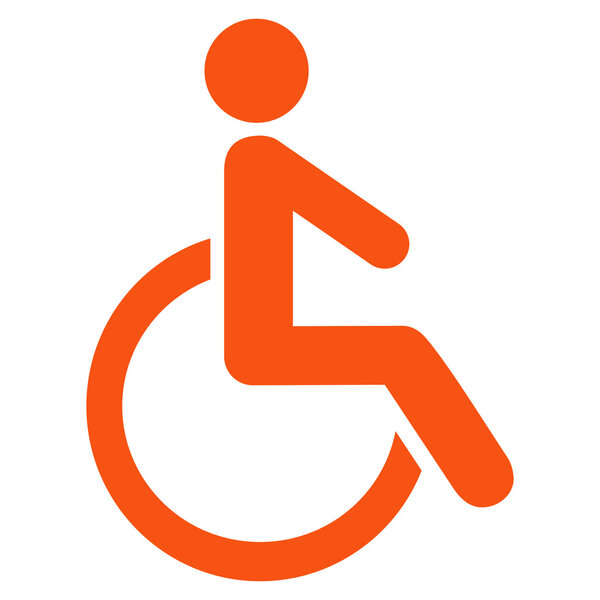 Disabled Person Flat Vector Icon