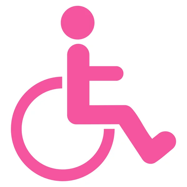 Disabled Person Flat Vector Icon — Stock Vector