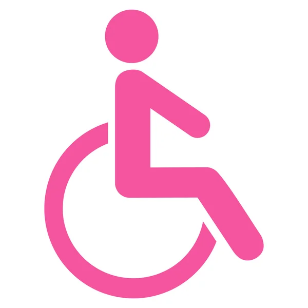 Disabled Person Flat Vector Icon — Stock Vector