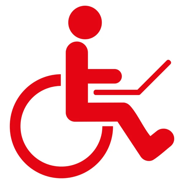 Wheelchair Flat Vector Icon — Stock Vector