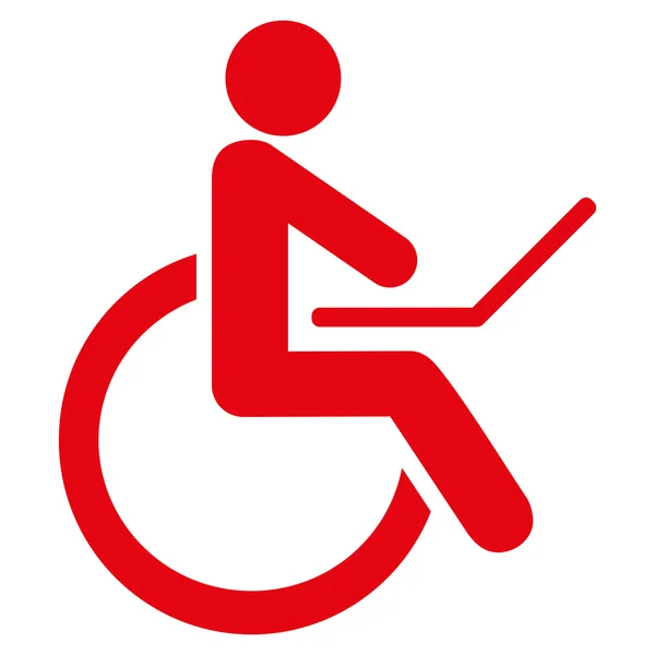 Wheelchair Flat Vector Icon — Stock Vector